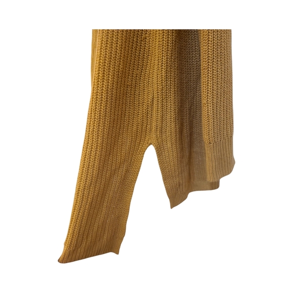 Women's Mustard Open-Front Sweater - Picture 4 of 7